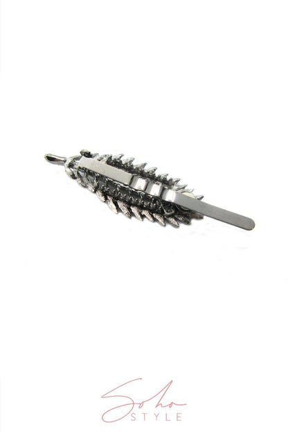 Metal leaf hair barrette Barrette Soho Style