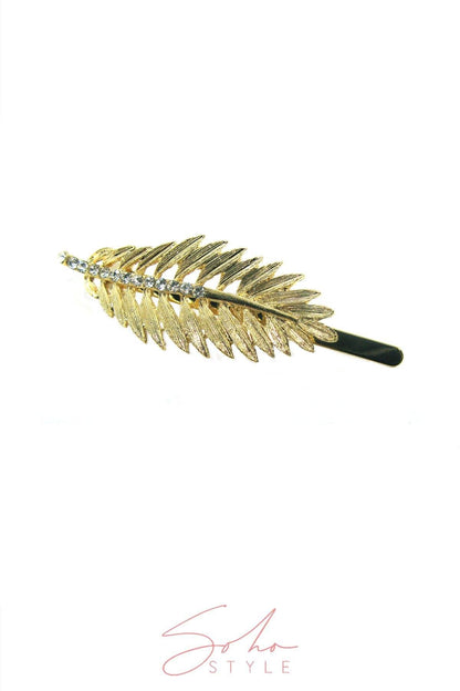 Metal leaf hair barrette Barrette Soho Style