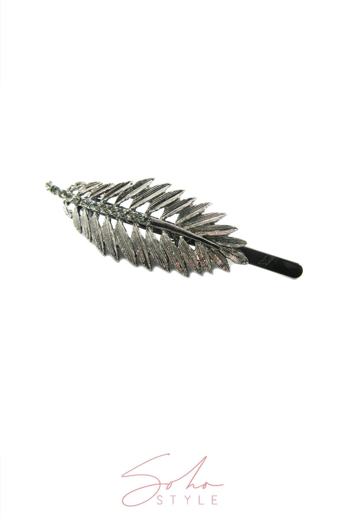 Metal leaf hair barrette Barrette Soho Style