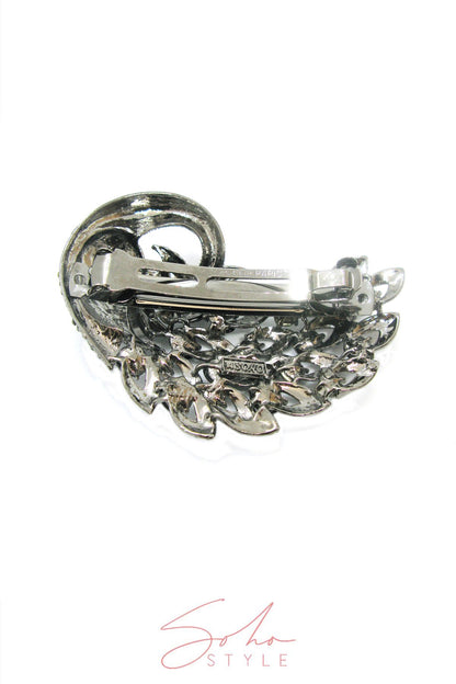 Crystal Peacock Statement Barrette Barrette 2020