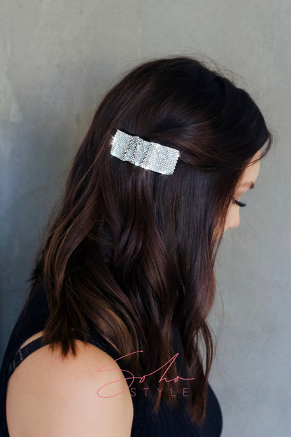 Unbreakable crystal cloth barrette Soho Style
