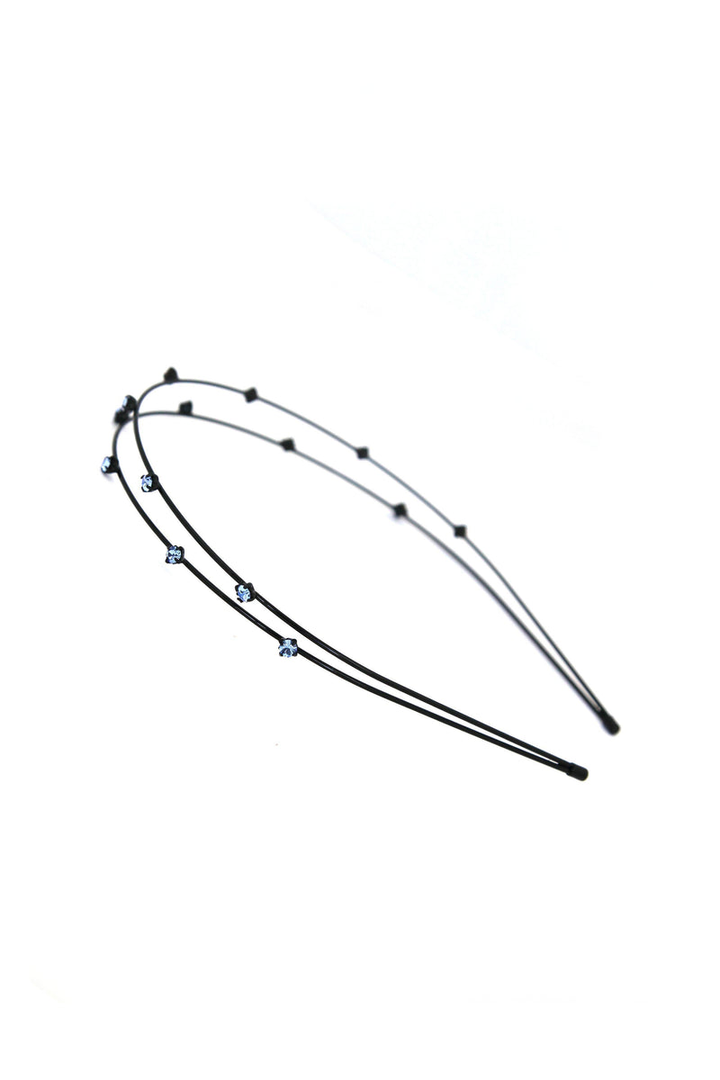 Black Wire Headband with Rhinestones Headband Soho Style