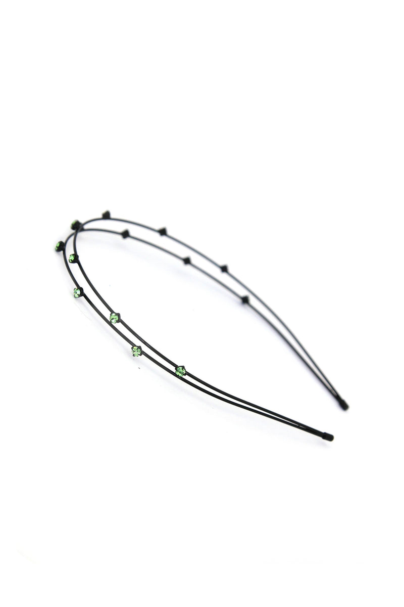 Black Wire Headband with Rhinestones Headband Soho Style