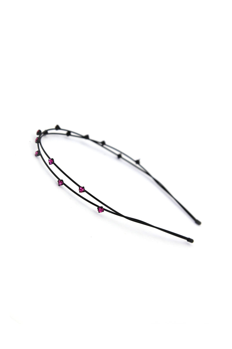 Black Wire Headband with Rhinestones Headband Soho Style