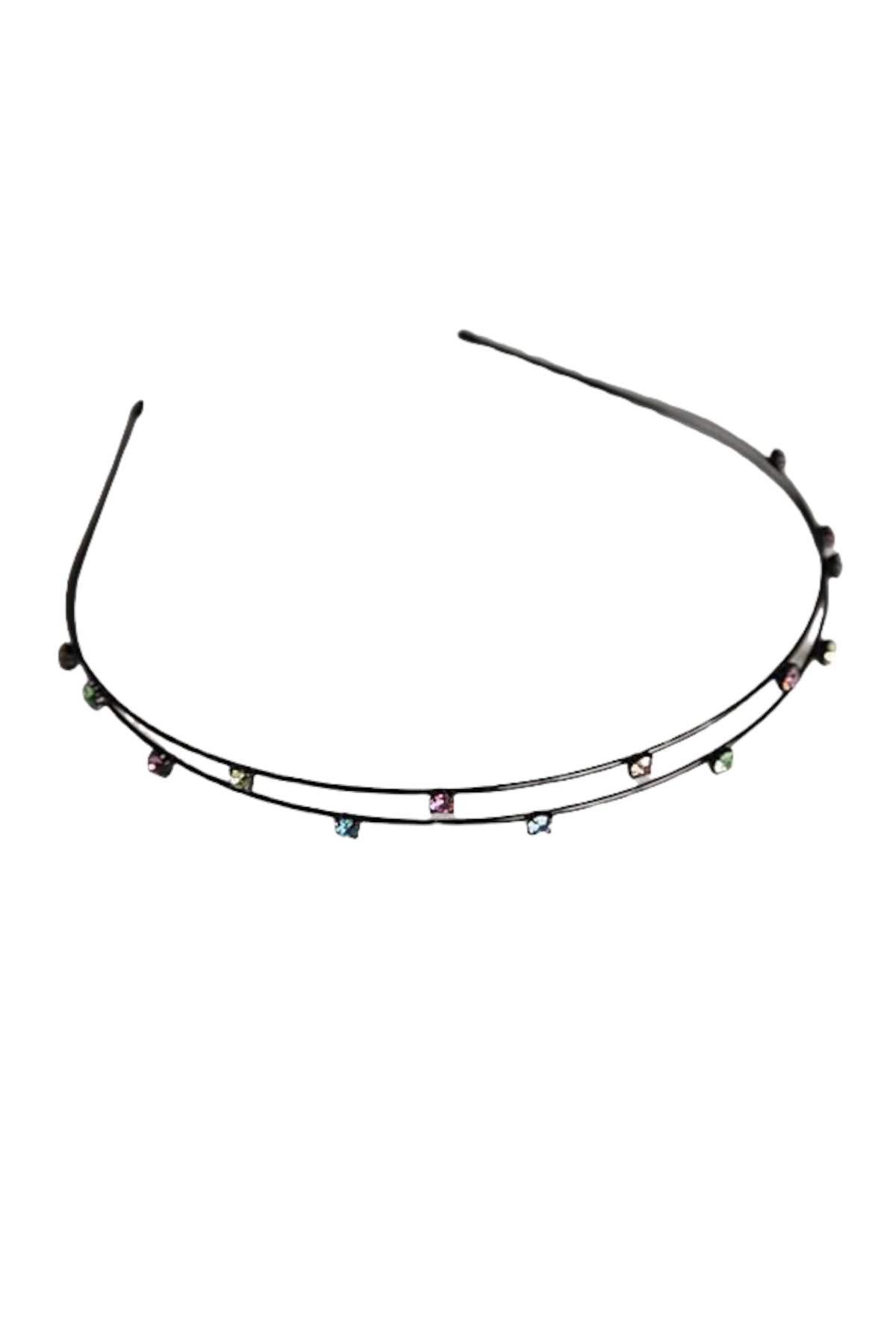 Black Wire Headband with Rhinestones Headband Sale