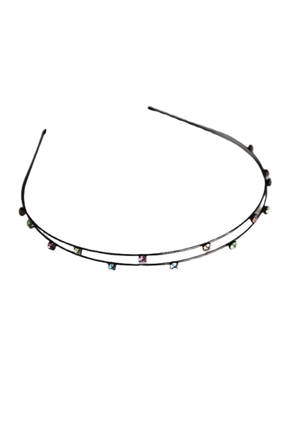 Black Wire Headband with Rhinestones Headband Sale