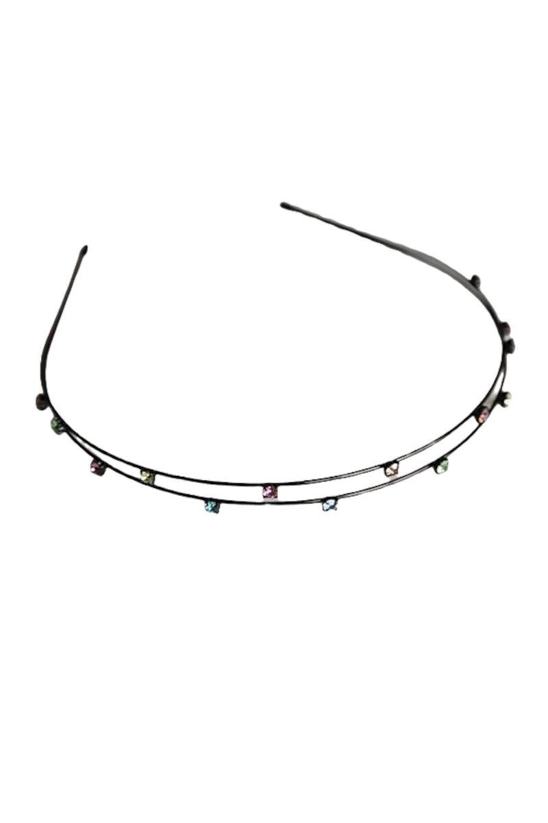 Black Wire Headband with Rhinestones Headband Sale