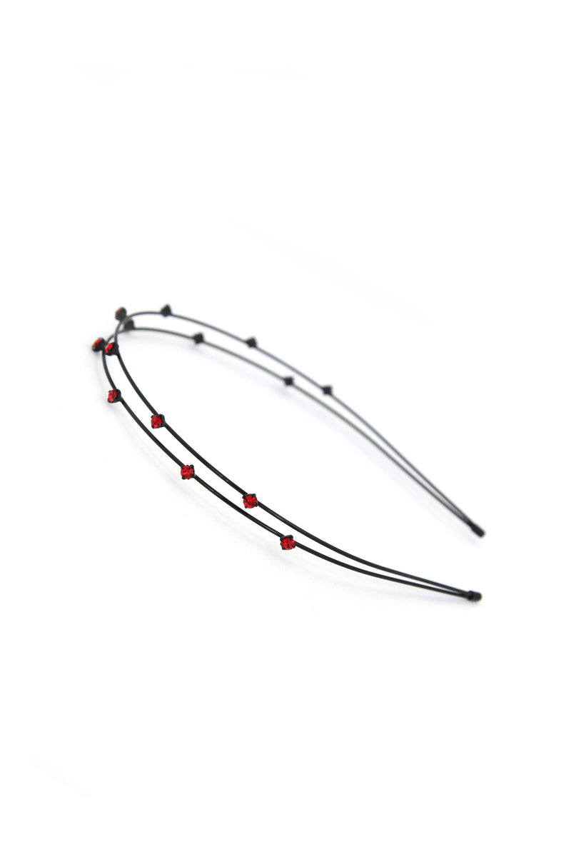 Black Wire Headband with Rhinestones Headband Soho Style
