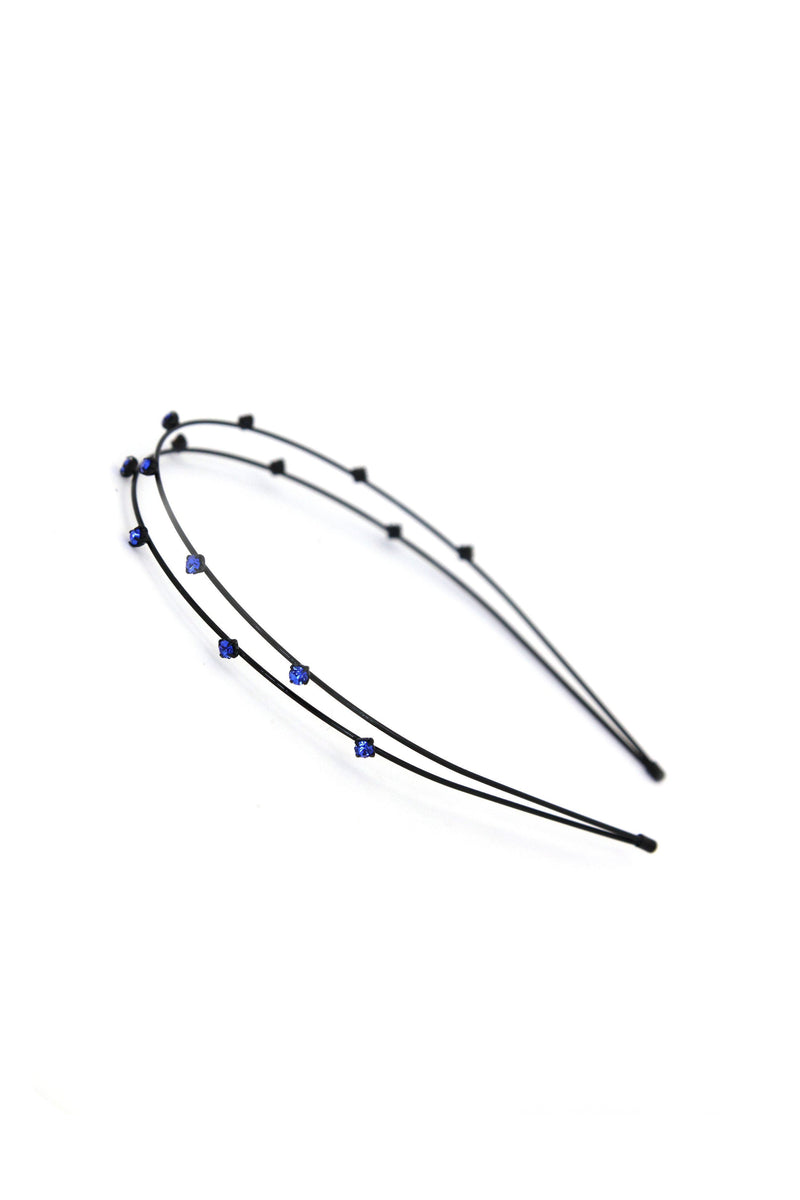 Black Wire Headband with Rhinestones Headband Soho Style
