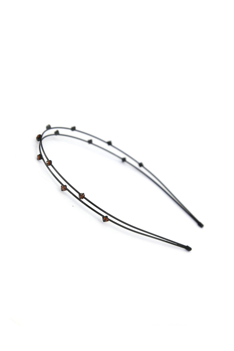 Black Wire Headband with Rhinestones Headband Soho Style