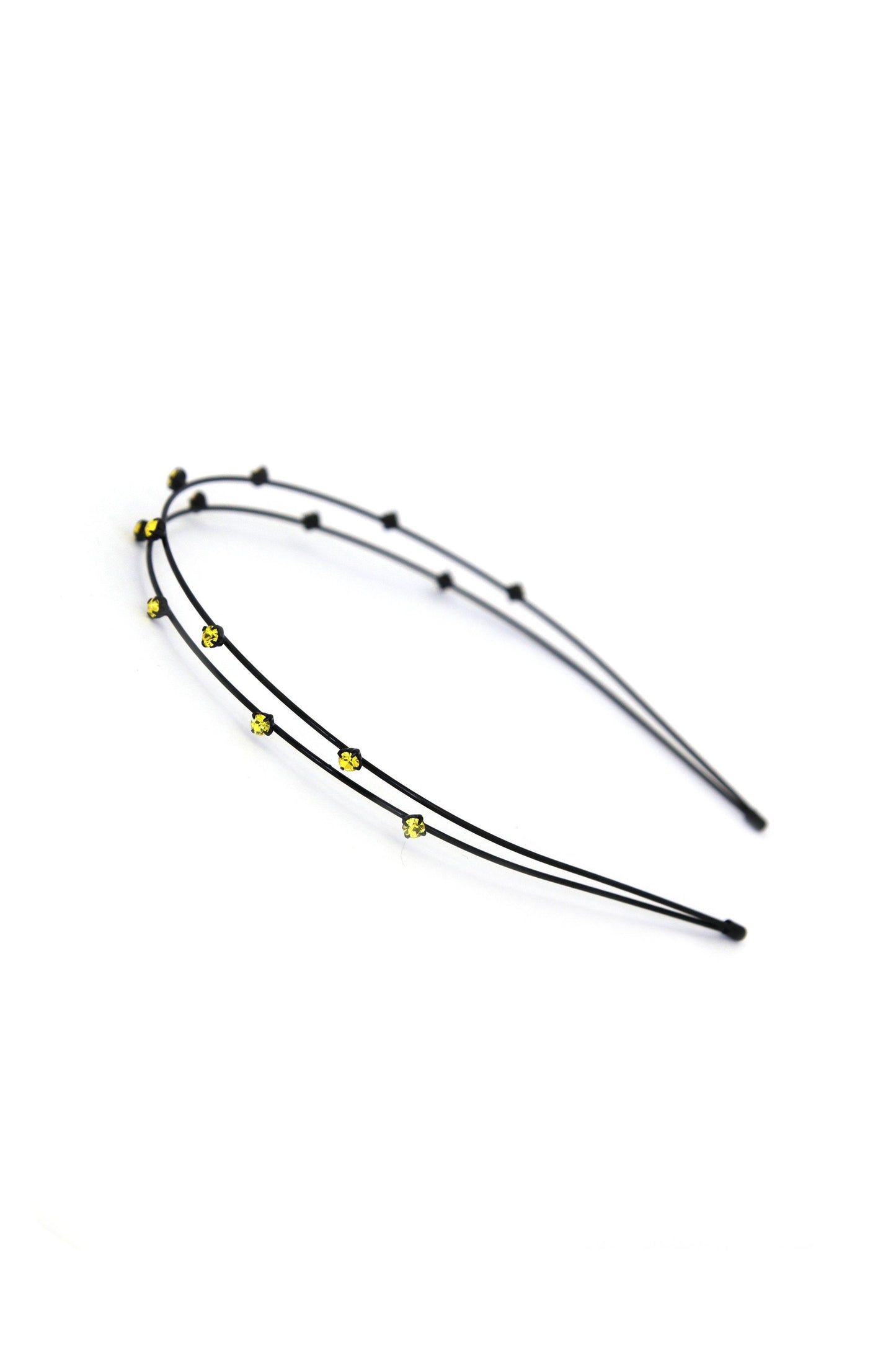 Black Wire Headband with Rhinestones Headband Soho Style