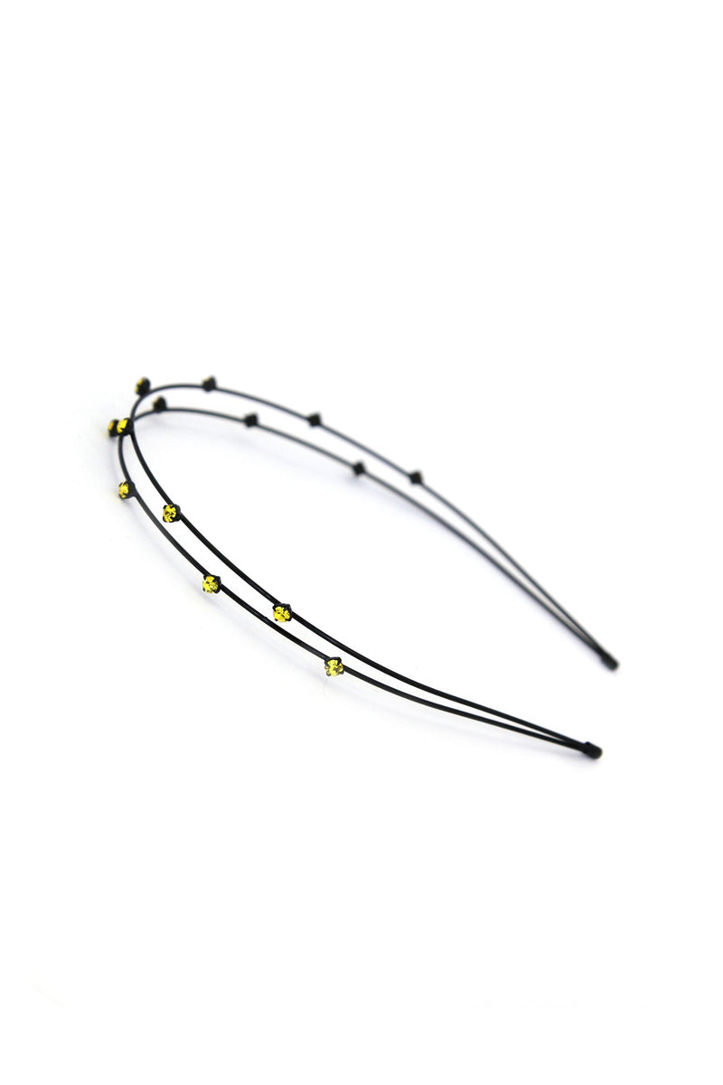 Black Wire Headband with Rhinestones Headband Soho Style