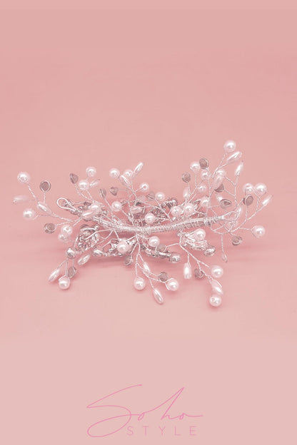 Pearl Vines hair crown Wedding Sale