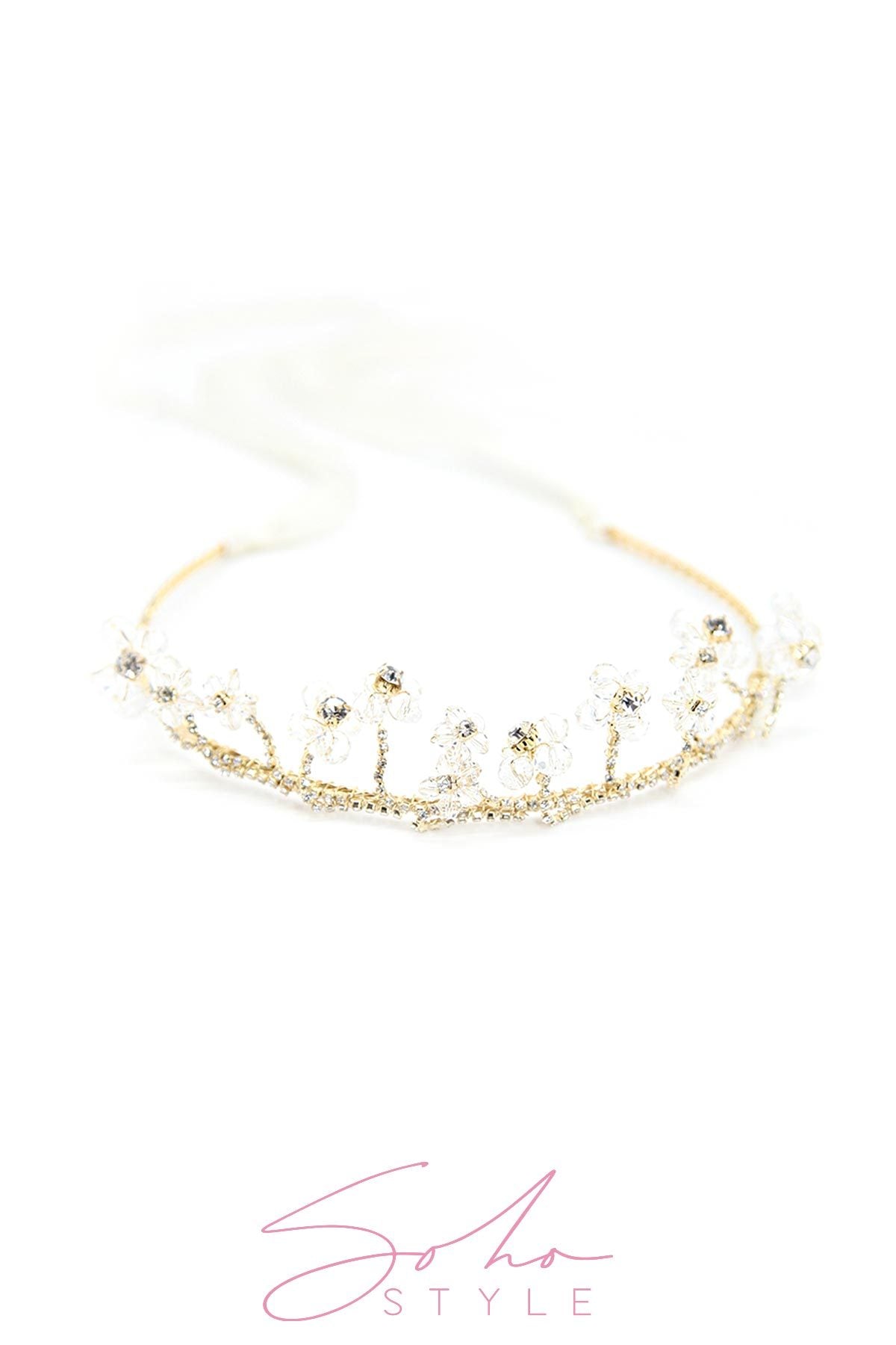 Crystal Daisies Crown Wedding Sale