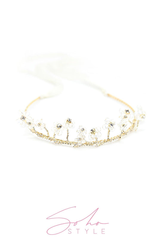 Crystal Daisies Crown Wedding Sale