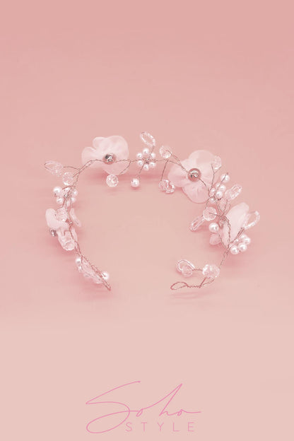 Translucent Flowers hair crown Wedding Sale