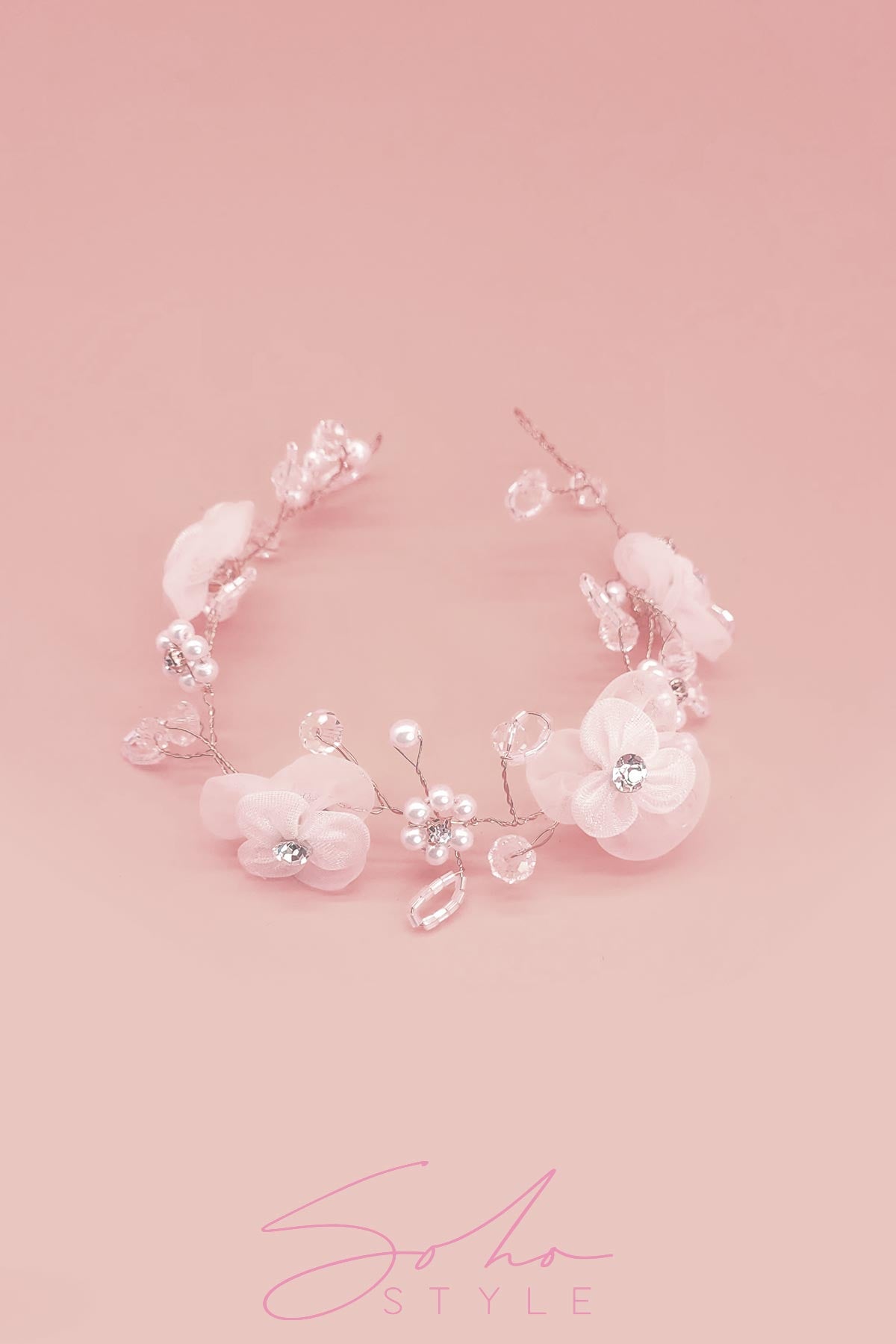 Translucent Flowers hair crown Wedding Sale