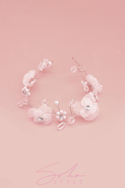 Translucent Flowers hair crown Wedding Sale
