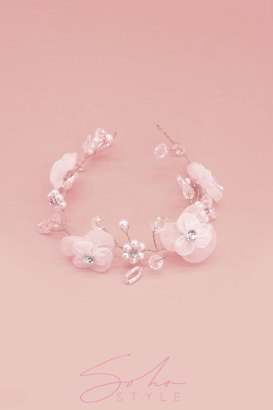 Translucent Flowers hair crown Wedding Sale