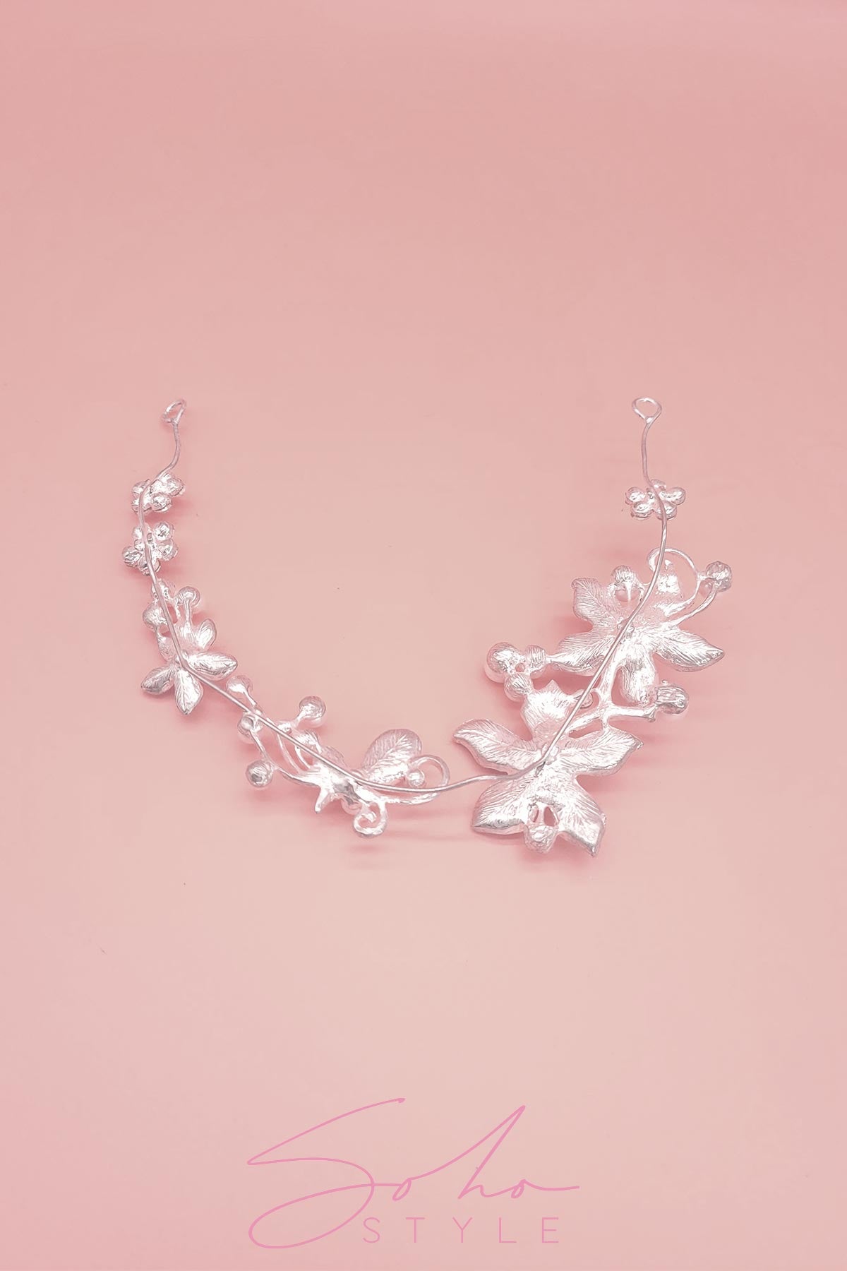 Diamond Petals and Pearl Pistils Hair Crown Wedding Sale