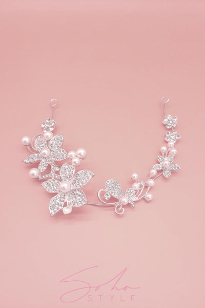 Crystal Petals and Pearl Pistils Headband