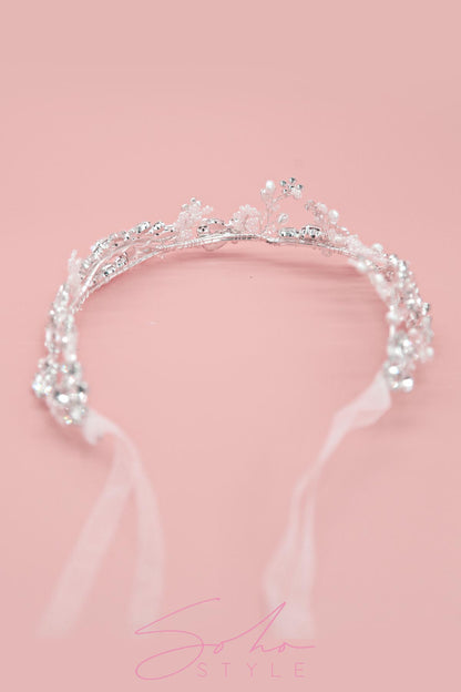 BELLA CRYSTAL HEAD HAIR CROWN Wedding Sale