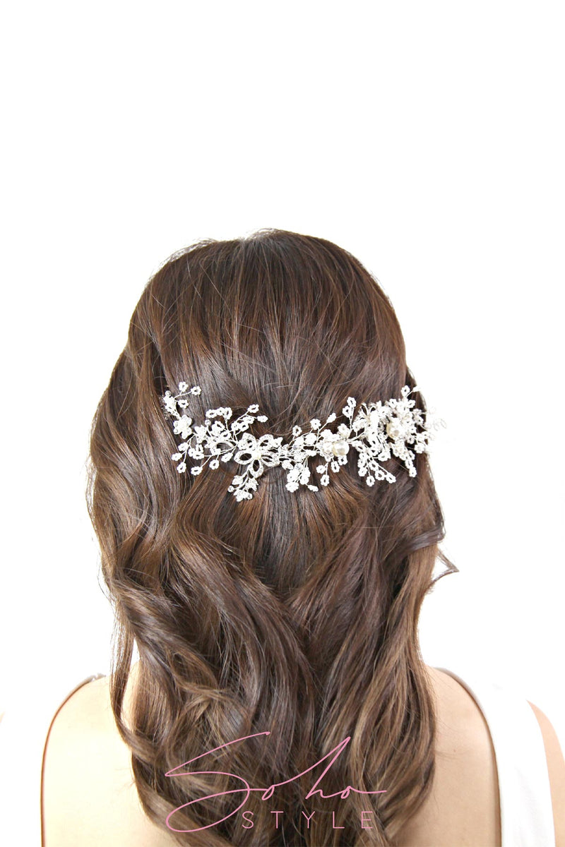 Kristeen Floral Hair Crown Wedding Sale