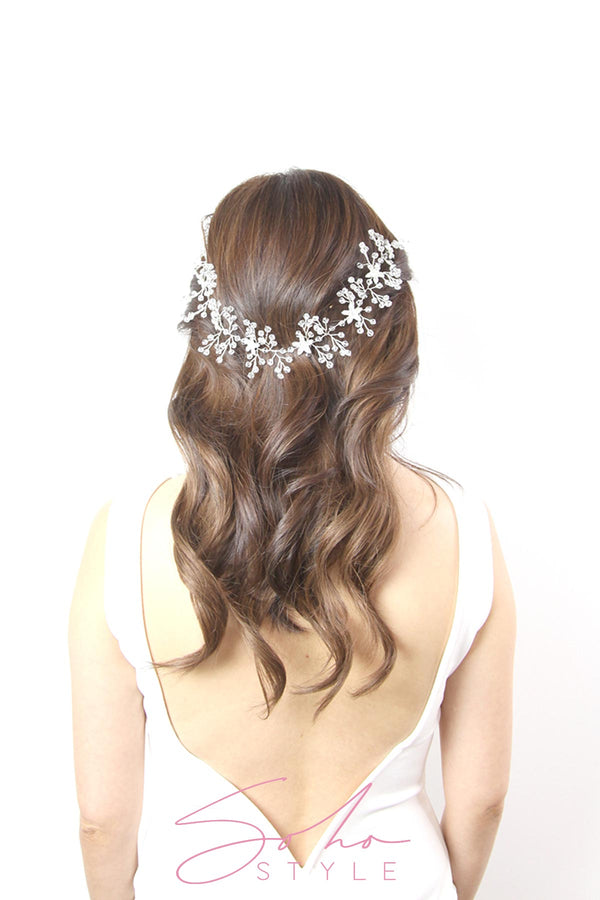 Melodie Crystal Hair Crown Wedding Sale