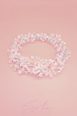 Pearls on Crystal Waves Hair Crown Wedding Sale