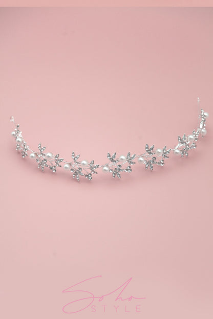 Silver Sassafras and Pearls Crown Wedding Sale