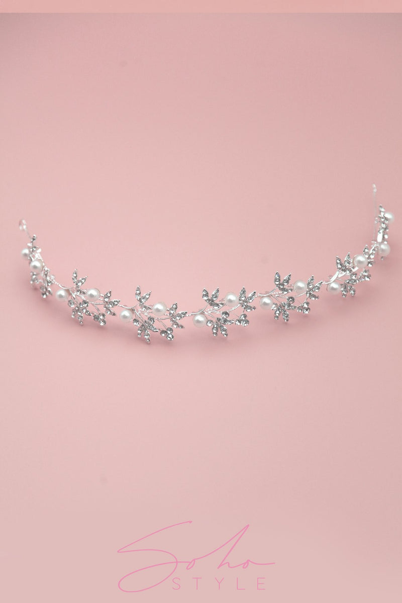 Silver Sassafras and Pearls Crown Wedding Sale