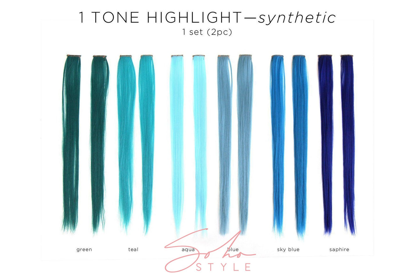 Highlight Color Clip Extensions Set Hair Extension Soho Style