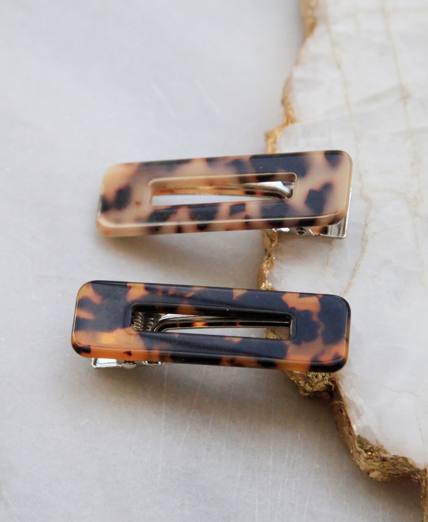 Tortoise Shell Rectangular Hair Clip Sets 2019