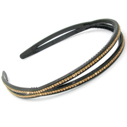 Thin Crystal Black Headband Headband Soho Style
