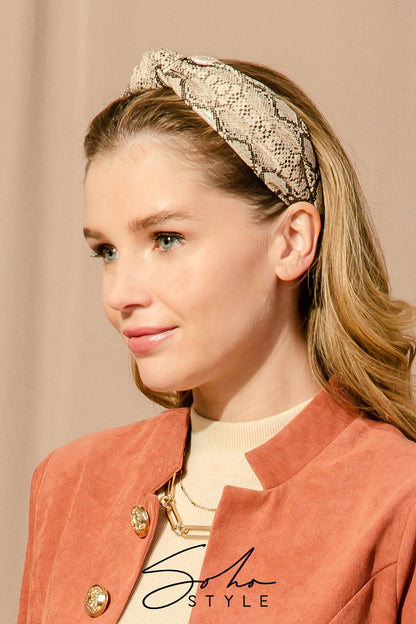 Faux Snakeskin Headband Headband Soho Style