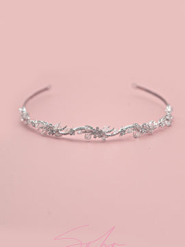 Diamond Encrusted Silver Wave Crown