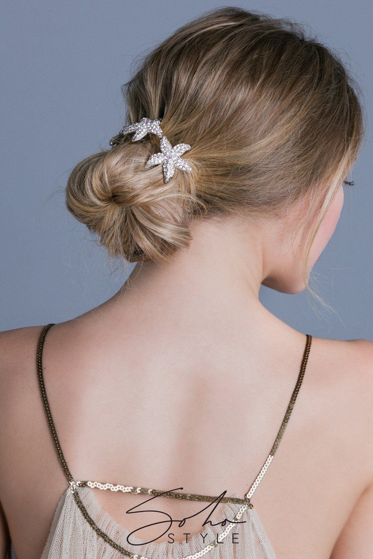 Crystal Starfish Hair Stick Stick Soho Style