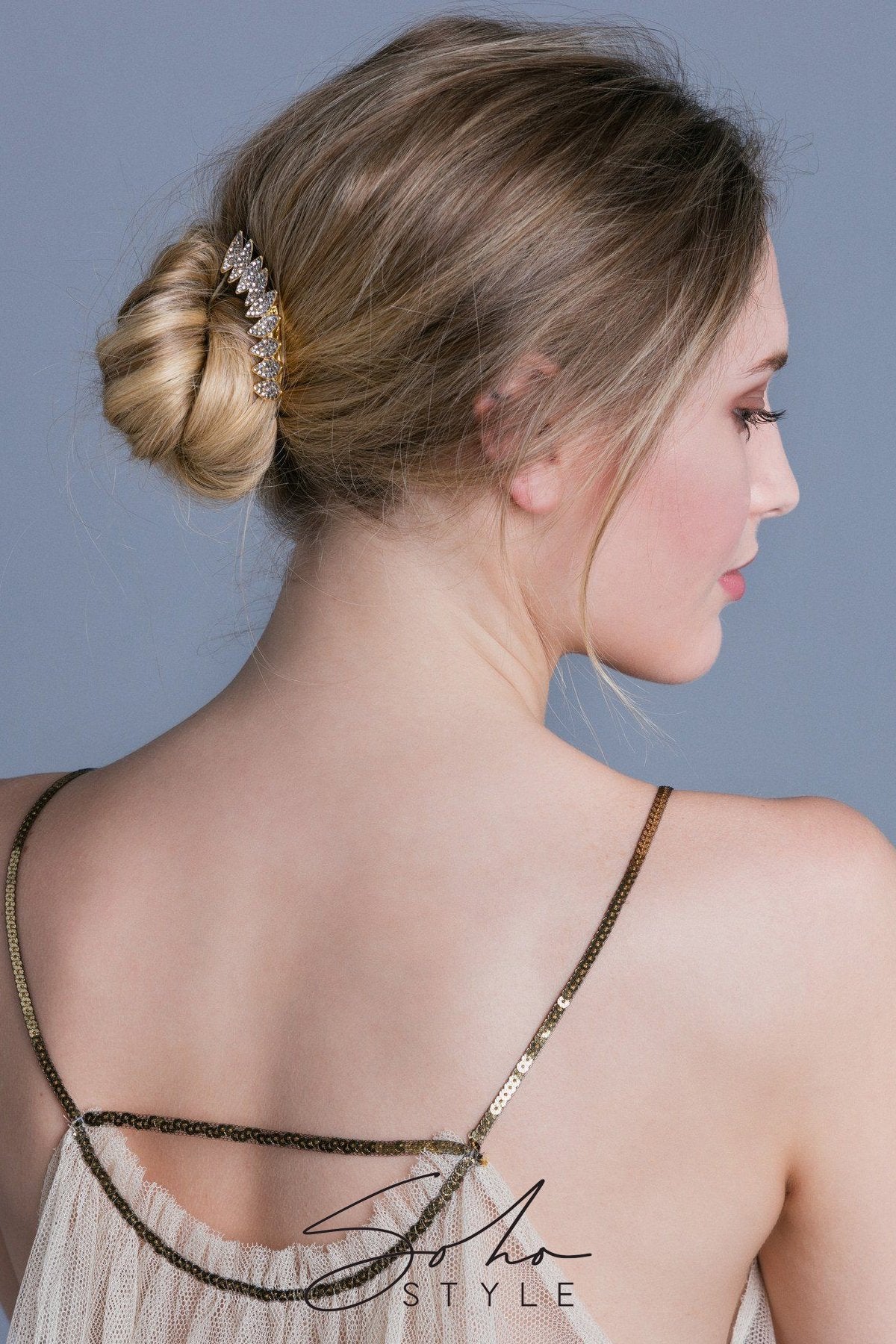 Multi-Tone Almond Crystal Hair Stick Stick Soho Style