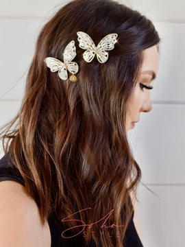 Butterfly Crystal Barrette