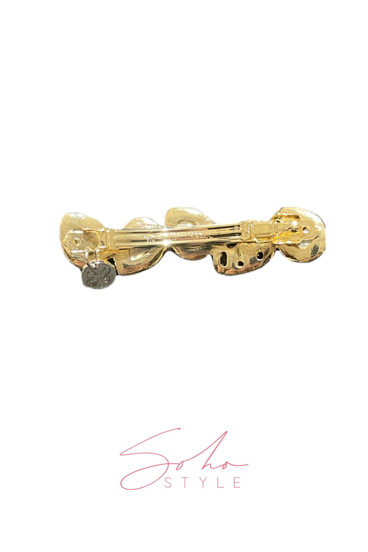 Almond Ruby Pearl Rhinestone Barrette Barrette Soho Style