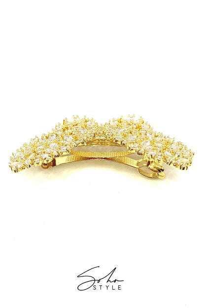 Butterfly Rhinestone Hair Barrette Barrette Soho Style