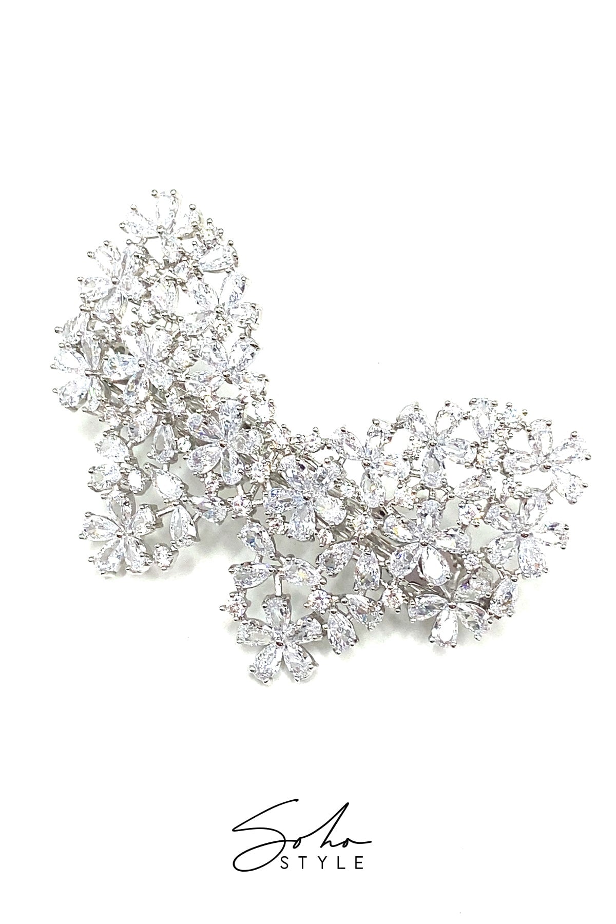 Butterfly Rhinestone Hair Barrette Barrette Soho Style