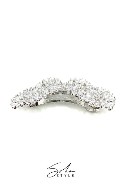 Butterfly Rhinestone Hair Barrette Barrette Soho Style