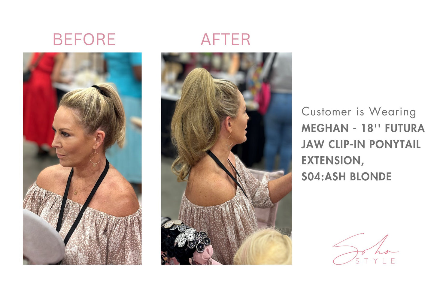 Meghan - 18'' Futura Jaw Clip-In Ponytail Extension Hair Extension Soho Style