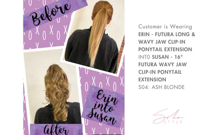 Erin - Futura Long & Wavy Jaw Clip-In Ponytail Extension Hair Extension Soho Style