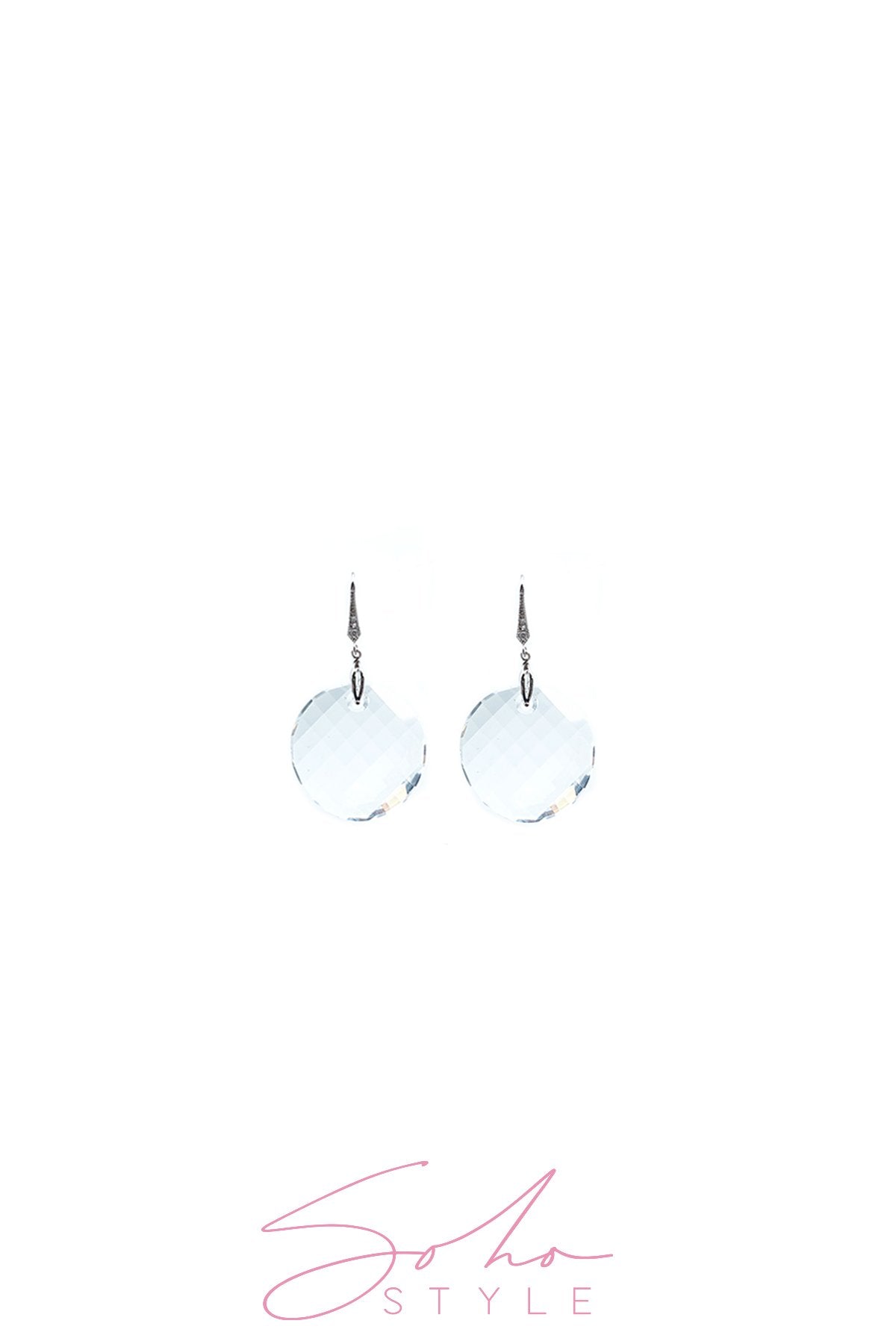 Crystal heart earring Earring Soho Style