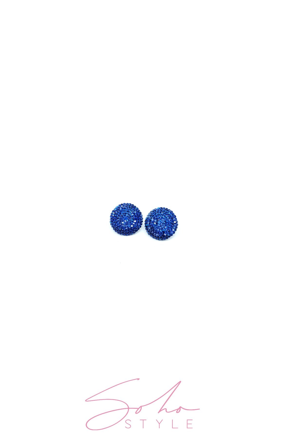 Big circle crystal cluster earring Earring Soho Style