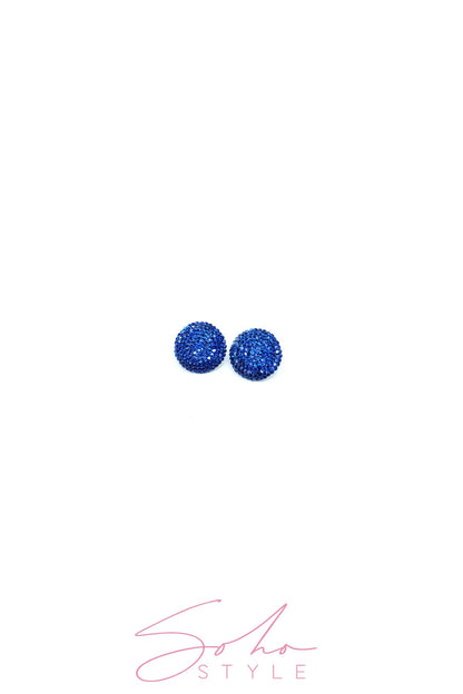 Big circle crystal cluster earring Earring Soho Style
