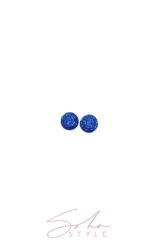 Big circle crystal cluster earring Earring Soho Style