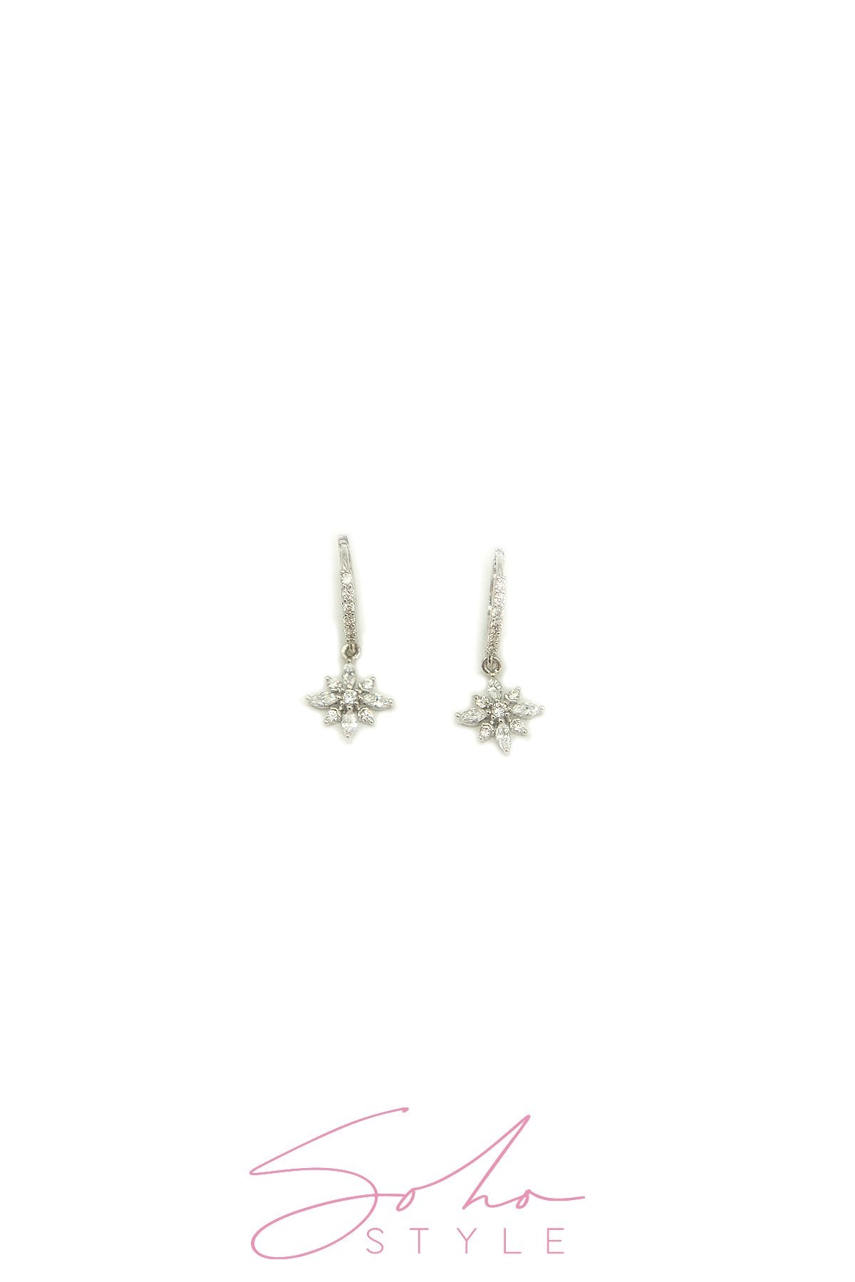 Diamond snow flake Earring Soho Style